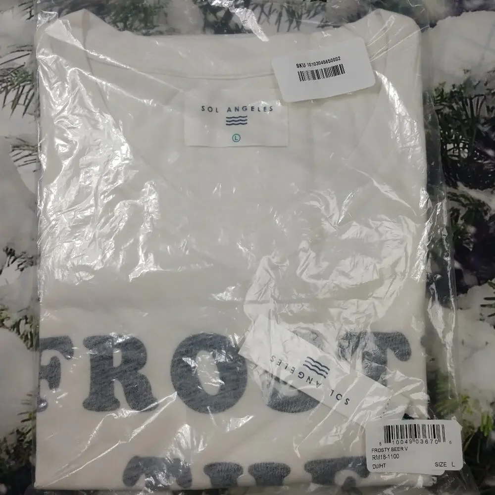 NWT Frosty the Beer Can White Sol Angeles T-shirt sz Medium